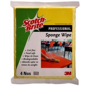 3M Scotch Brite Professional Cellulose Sponge Wipes, 15x18 cm (Pack of 4)