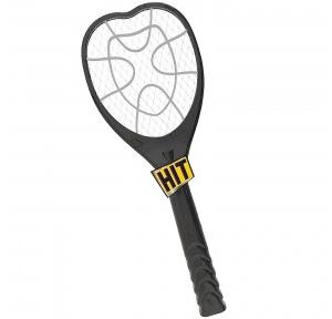 Hit Anti Mosquito Racquet Rechargeable Insect Killer Bat With LED Light Black
