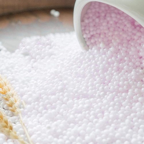 SCS Bean Premium 1 kg Bean for Bean Bag Filling 1 kg High Density White Balls- Sun White