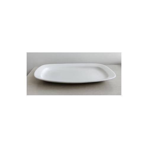 Clay Craft Platter Rectangular Ceramic 32 X 21 cm White