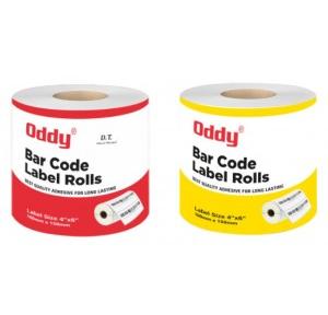 Oddy Direct Thermal Barcode Label Roll BC4X6X1 DT Size 100x150mm (Pack of 300pcs)