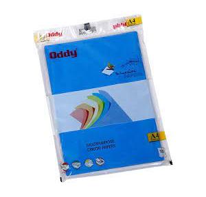 Oddy Color Coated Fluorescent Sheet CCFSA4100 B Size A4 80GSM (Pack of 100 Sheets) Blue Color