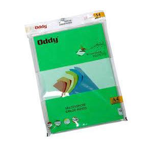 Oddy Color Coated Fluorescent Sheet CCFSA4100 G Size A4 80GSM (Pack of 100 Sheets) Green Color