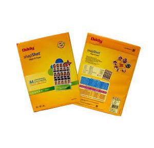 Oddy Coated Glossy Inkjet I.D. Paper PGSS180A4-50 Size A4 (210 x 297) 180GSM (Snap Shot Yellow Packing) Pack of 50 Sheets