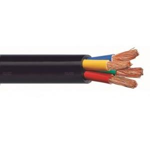 Finolex 10 Sqmm 4 Core Heavy Duty Flexible Copper Round Sheathed Cable Black, 1 Mtr