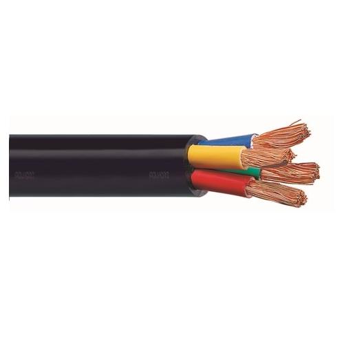 Finolex 10 Sqmm 4 Core Heavy Duty Flexible Copper Round Sheathed Cable Black, 1 Mtr