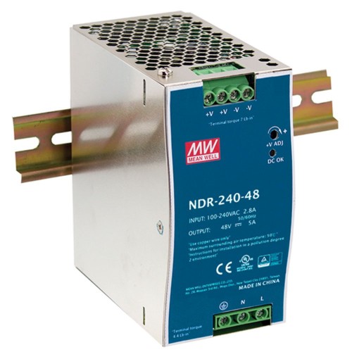 Mean Well Industrial DIN Rail Power Supply 240W NDR-240-24 24V 10 Amp