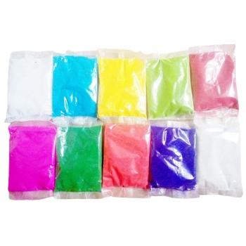 Rangoli Colours Powder 10 Colors 240g (Pack of 10 Pcs)