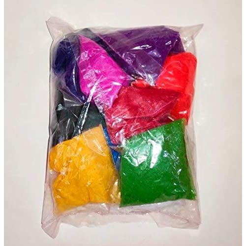 Rangoli Colours Powder 10 Colors 240g (Pack of 10 Pcs)