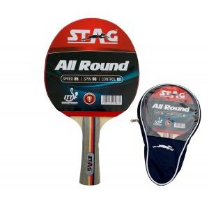 Stag ITTF Approved Rubber All Round Advanced Wood Table Tennis Racquet 180 Grams, Multicolour