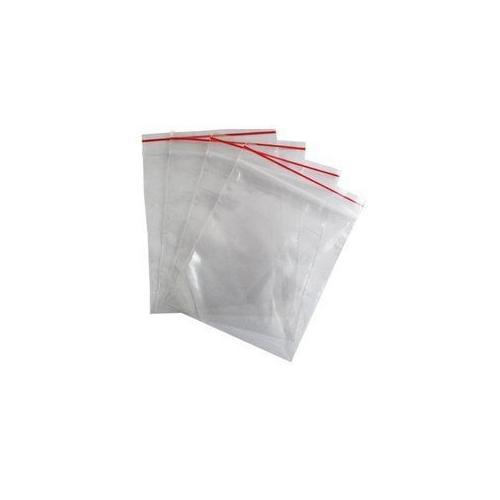 Zip Lock Plastic Bag Self Sealing Storage Pouch Transparent 6x8 CM 23 Micron Pack of 100