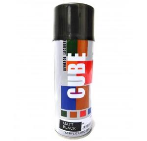 Cube Aerosol Spray Paint No-96 Matt Black 450ml