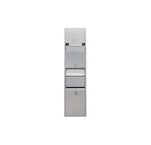 Euronics Washroom Panel KMR-RECESS Recessed S.Steel (3in1 Paper Dispenser High Speed Hand Dryer Waste Receptacle