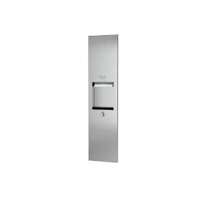 Euronics Washroom Panel KPDN-RECESS Recessed S.Steel 2in1 Paper Dispenser Waste Receptacle
