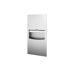 Euronics Mini Washroom Panel KPD3S-RECESS Recessed S.Steel 2in1,Paper Dispenser Waste Receptacle