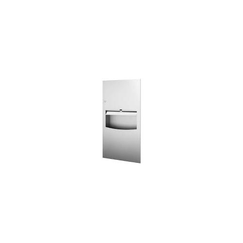 Euronics Mini Washroom Panel KPD3S-RECESS Recessed S.Steel 2in1,Paper Dispenser Waste Receptacle