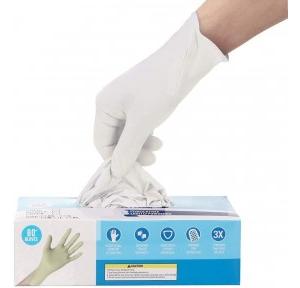 Latex Disposable Hand Gloves White (1 Box=100 Pcs)