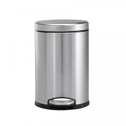 Eurotech Pedal Dustbin Stainless Steel 202 Steel Round  Open Top 8x12 Inch Capacity 7 Ltr