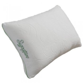 Signature Pillow  With Cover Soft White Plain Fiber  10x20 Inch Rectangular