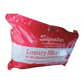 Signature Pillow  With Cover Soft White Plain Fiber  10x20 Inch Rectangular