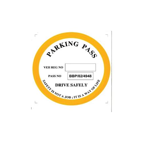 One Side Round Parking Sticker Diameter: 10cm