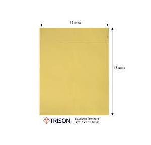 Trison Yellow Laminated Envelopes Size 12x10inch (Pack of 1000pcs)