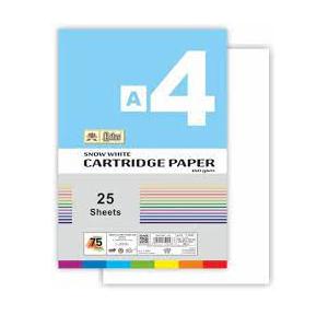Lotus Cartridge Paper Snow White A4 Size (25 Sheets)