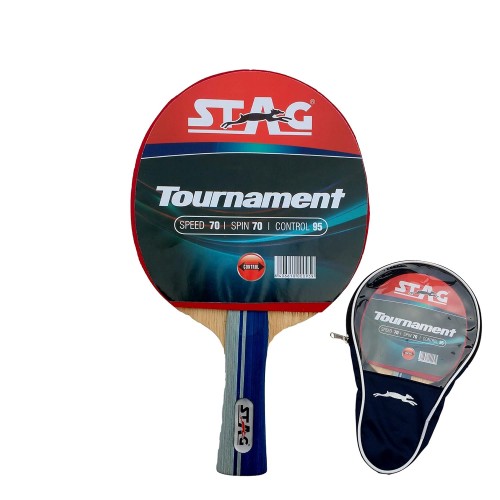 Stag ITTF Approved Rubber Tournament Table Tennis Racket 1 Nos