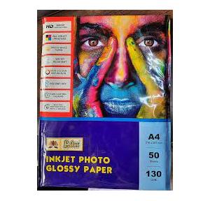 Lotus Inkjet Photo Glossy Paper A4 Size 130GSM (Pack of 500 Sheets)