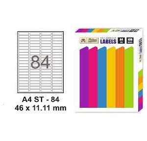 Lotus Self Adhesive Labels A4 Size ST-84 46 x 11.11mm (Pack of 100 Sheets)