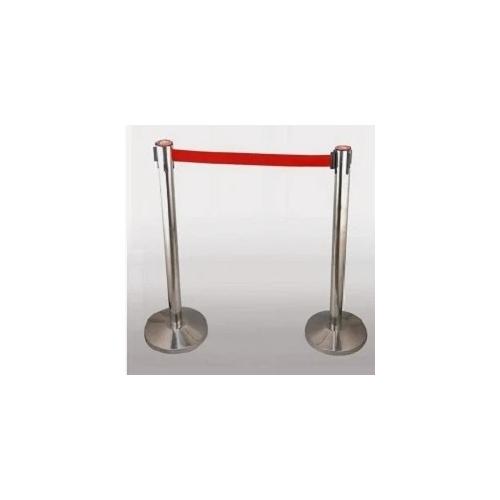 SS Queue Manager SS-202 Height: 920mm, Belt: 2.25 Mtr, Weight: 8 Kg (Set of 2 Pcs)