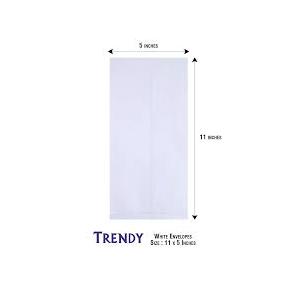 Trendy Envelope White Non-Laminated 60 GSM 11 x 5 inch Pack of 250