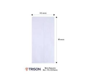 Trison White Envelopes (120GSM) Size 10 x 4.5 (Pack of 1000Pcs)