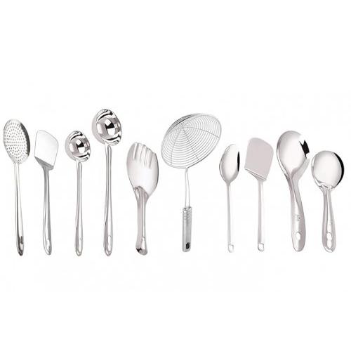 Stainless Steel Cooking and Serving Spoon Set 10 Pieces