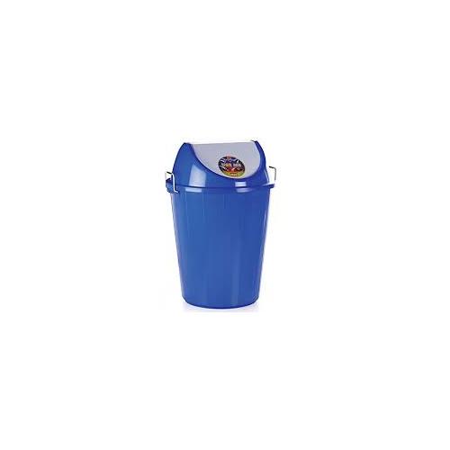 Swing Dustbin With Lid Handle Blue Color Plastic 60 Ltr