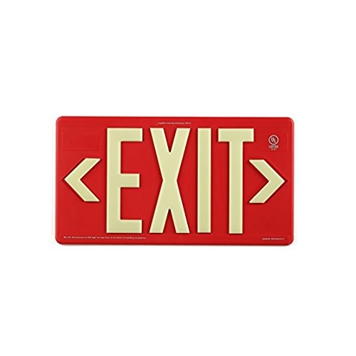 Usha Armour Photoluminiscent Exit Signage Dual Side, 16 x 6 Inch