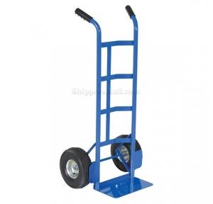 MS Powder Coated Hand Truck Trolley Curved Body Capacity: 120 Kg Color: Blue Height: 1100mm Toe Plate: 350x190mm Wheel: 6 Inch