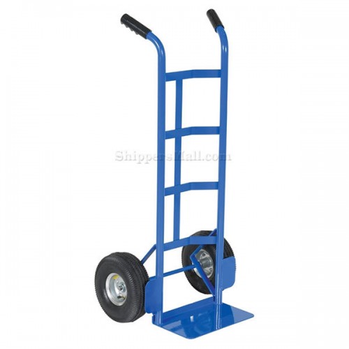 MS Powder Coated Hand Truck Trolley Curved Body Capacity: 120 Kg Color: Blue Height: 1100mm Toe Plate: 350x190mm Wheel: 6 Inch