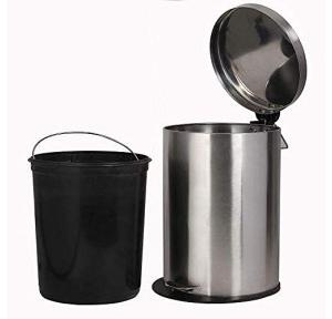Pedal Dustbin  With Removeable Bucket Thickness 0.5mm SS202 11 Ltr 10x14 Inch