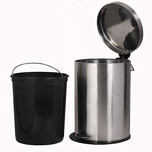 Pedal Dustbin With Removeable Bucket Thickness 0.5 MM SS202 11 Ltr 10x14 Inch