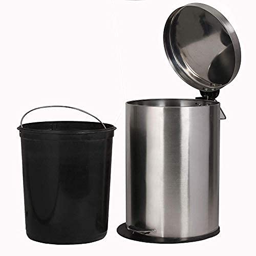 Pedal Dustbin  With Removeable Bucket Thickness 0.5mm SS202 11 Ltr 10x14 Inch