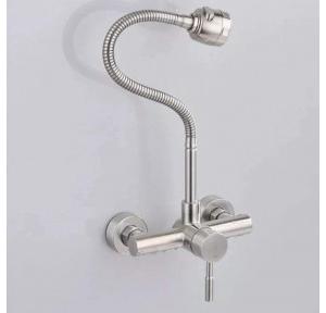 SS Material Wall Mounted Kitchen Faucet Hot and Cold Water Mixer Sink Faucet