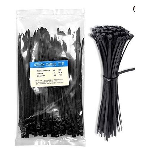 Cable Tie Nylon Black 150mm Pack of 100