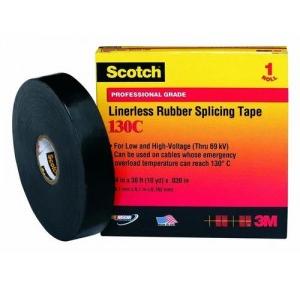 3M Scotch 130C Rubber Splicing Tape Black 38mm, 1 Mtr