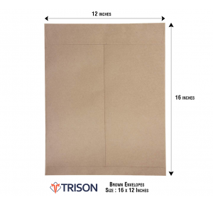 Trison Brown Envelopes 16x12 inch (Pack of 100)