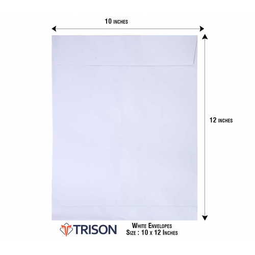 Trison Envelopes (Pack of 100) White Non-Laminated 100 GSM 12