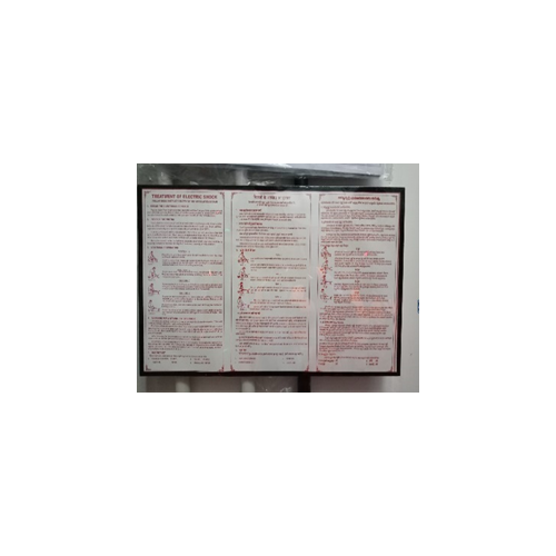 Electrical Shock Treatment Chart (300x450x8mm) Photo Frame