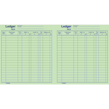 Trison Ledger Register Copy Size O/B No.1 15 x 19 cm 56 Pages (Q1) 65 GSM Pack of 5