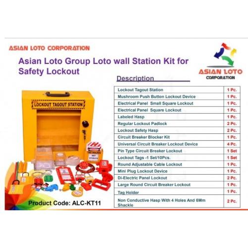 Asian Loto Wall Station Kit ALC-KT11 For Safety Lockout