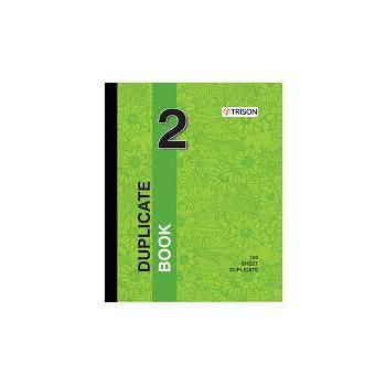 Trison Duplicate Book No.2 1/6 18 x 22 cm 200 Sheets 65 GSM (Upper) | 60 GSM (Lower) Pack of 4